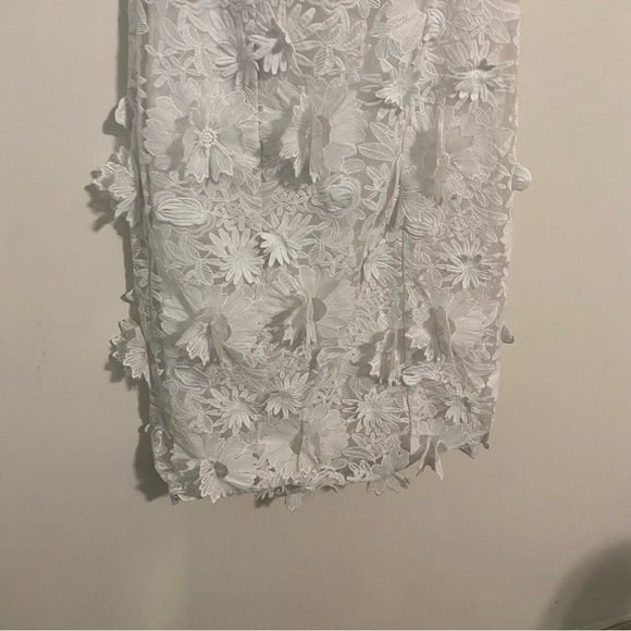 LPA White Floral Appliqué Midi Dress size Small - Picture 3 of 11